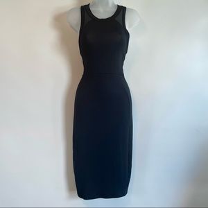 Black & Greige Knit Mesh Dress